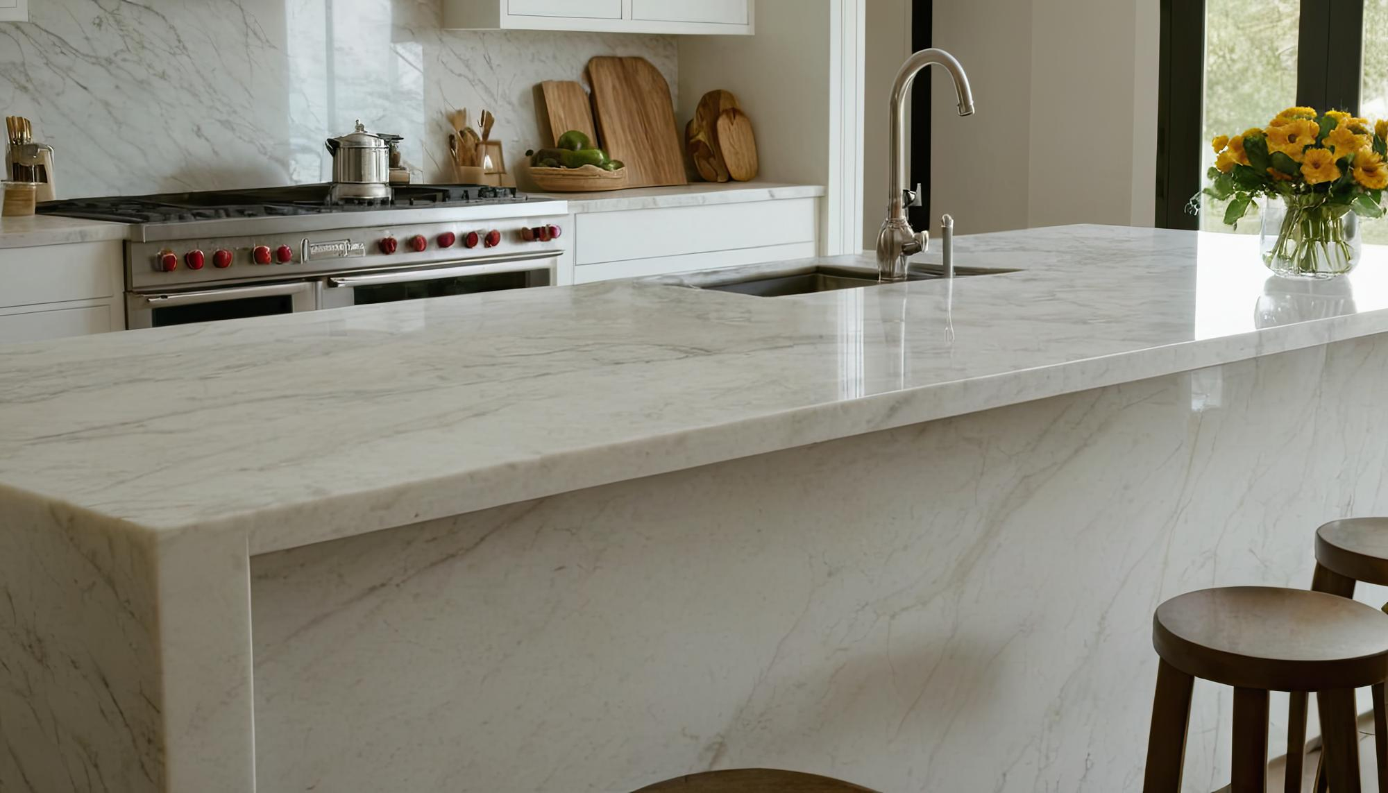 Natural stone kitchen countertop installation Houston TX by Olafab Cabinetry